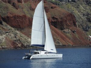 Santorini catamaran private cruise